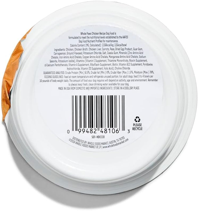 Whole Paws Grain-Free Wet Dog Food, Chicken 3.5oz