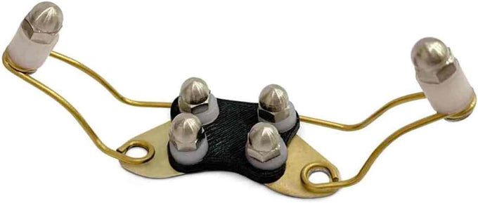 educator cpad-011 winged brass contact pads for dog training collar receivers, fits rx-090 rx-120 rx-1000, for long & thick coat dogs