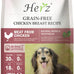 Herz Air-Dried Dog Food – Chicken Breast Recipe 2 lb, Single Pure-Meat, Grain Free, All Natural, High Protein, Limited Ingredients