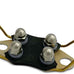 educator cpad-011 winged brass contact pads for dog training collar receivers, fits rx-090 rx-120 rx-1000, for long & thick coat dogs