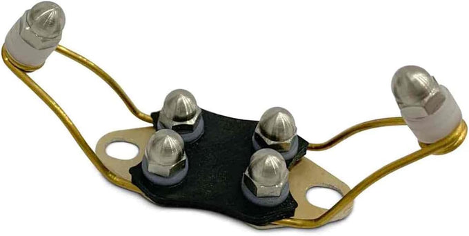 educator cpad-011 winged brass contact pads for dog training collar receivers, fits rx-090 rx-120 rx-1000, for long & thick coat dogs
