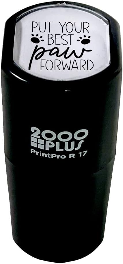 2000 Plus Labrador Retriever Self Inking Stamp - 9/16" Small Black Dog Imprint - Black Lab Puppy Reward Stamp