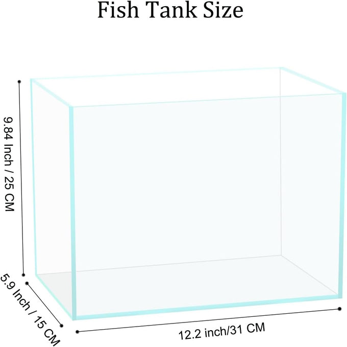 Vimvins 3 gallon frameless glass fish tank for betta, goldfish, snails, shrimp and aquatic planting