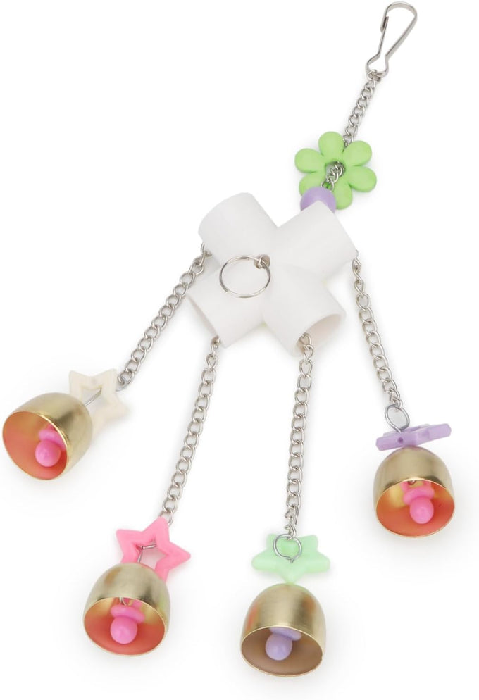 Bird Parrot Bells Toy for Budgie Parakeet Cockatiel Conure African Grey Lovebird with Sweet Sound
