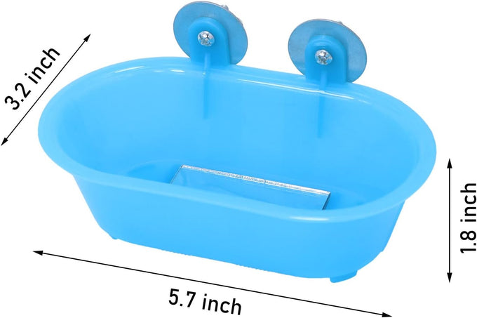 Wontee Bird Bath Mirror Toy for Small Breeds Parrot Canary Budgies Parakeets