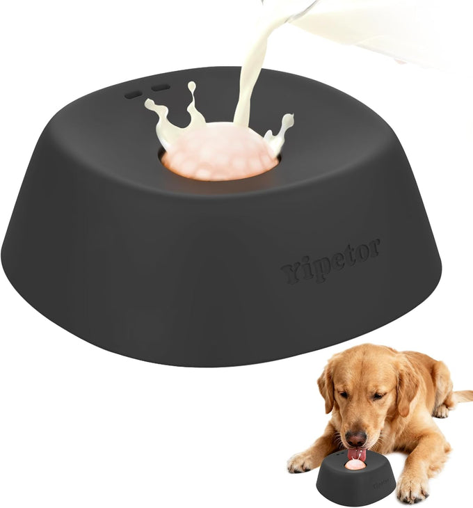 Yipetor 3/4 Cup Enrichment Ball-Roll Dog Lick Bowl for Large Medium Small Breeds Dietary Supplement
