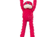 ZippyPaws Red Monkey RopeTugz Durable Dog Pull Rope Toy for Large Medium Small Dogs Squeaky Interactive