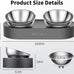 petkit 304 stainless steel elevated cat and dog bowls, non-slip, anti-vomiting, 15° tilted, dishwasher-safe