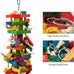 Ruby.Q 2 Pack Large Parrot Toy, Multicolored Wooden Chewing Toy for African Greys and Large Macaws, 20in