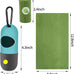 Eliamo 2-Pack Dog Poop Bag Dispenser with LED Flashlight and Carabiner Clip, Blue, Leash Holder for Night Walking
