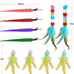 cat toys for indoor cats, 13 pack interactive cat wand toy set with feather toys and teasers for exercise and playtime