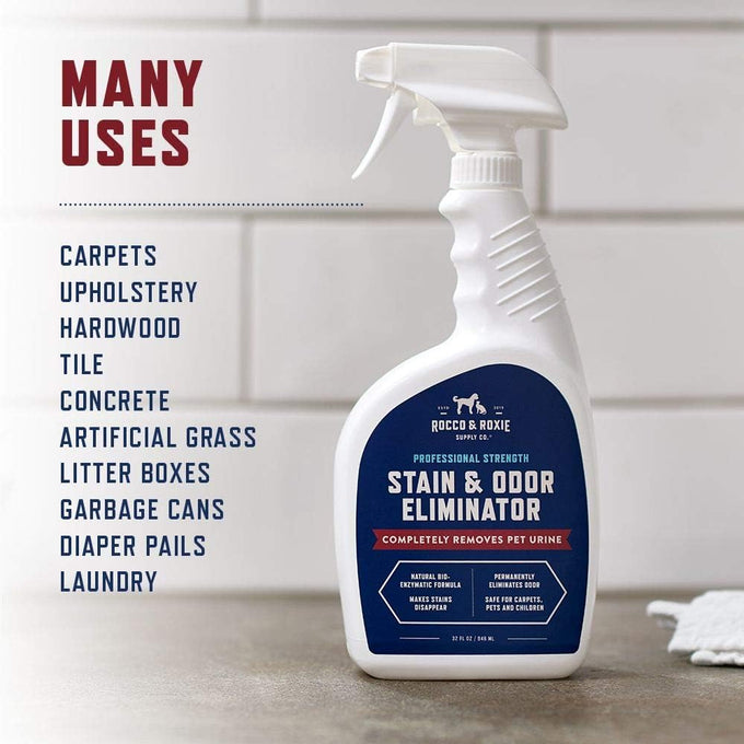 Rocco & Roxie 1-Gallon Pet Enzyme Carpet Stain & Odor Eliminator for Home, Safe for Pets & Children