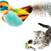 2-pack Catnip Cat Toys with Real Feather, Lifelike Chirp Sound for Indoor Hunting Instinct