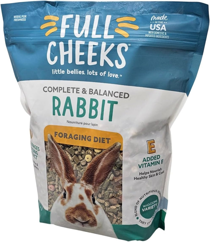 Timothy Hay Foraging Diet Pellet Food for Rabbits, 4 Pound Bag, Vitamin E Enriched
