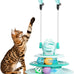 Lalakats interactive cat toy 4-tier carousel with 6 balls and 2 cat-tease
