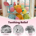 Orange indestructible plush dog toy for aggressive chewers small medium large dogs squeaky teething toy