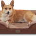 Bedfolks Orthopedic Dog Sofa Bed for Small Dogs, Waterproof Egg Foam Couch with Removable Washable Cover, Light Grey, 24"x18"x6"