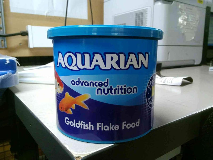 Aquarian Goldfish Flakes for Small Pond Fish, 50g Container, Complete Balanced Diet