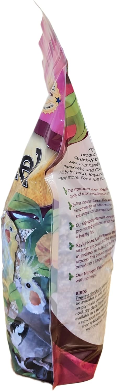 Cockatiel bird food seed mix, 4 lbs, no sunflower seeds, triple cleaned, nitrogen flushed