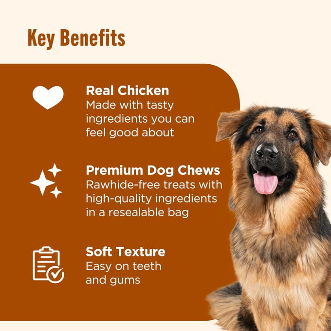 Rachael Ray Nutrish Soup Bones Premium Dog Chews with Real Chicken & Veggies, 11 Pieces, Soft Texture, Rawhide-Free