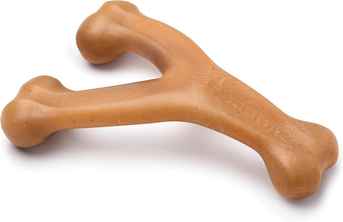 Benebone Wishbone Durable Dog Chew Toy, Medium, Real Bacon, Made in USA for Aggressive Chewers