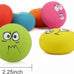 Smile Face soft latex squeak balls for small pet dogs, 6 Pcs/Set, non-toxic, easy to clean