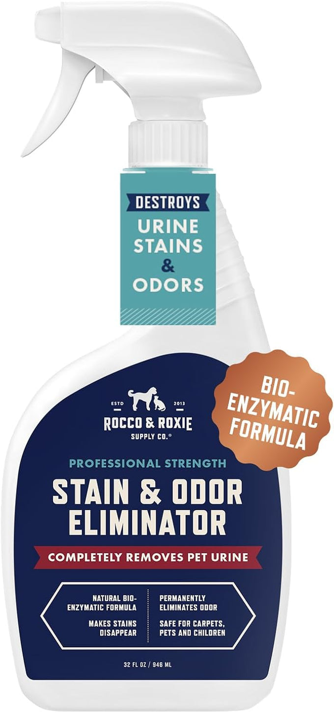 Rocco & Roxie 1-Gallon Pet Enzyme Carpet Stain & Odor Eliminator for Home, Safe for Pets & Children