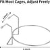 Fri4Free 2PCS stainless steel hanging kennel water bowls for small dog cage accessories