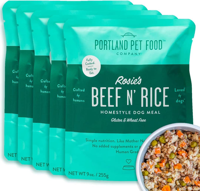 Portland Pet Food Fresh Dog Food Pouches - Gluten-Free Meal Toppers