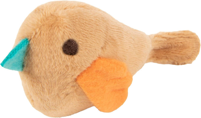 SmartyKat Chickadee Chirp Electronic Sound Cat Toy, Light Brown, One Size - Motion-Activated Bird Chirp