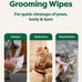 Earth Rated pet wipes for dogs and cats, 3-in-1 cleaning, hypoallergenic, 100 count, white tea and basil scent