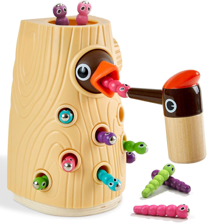 top bright montessori woodpecker worm toy for 2 year old girls and boys fine motor skills development
