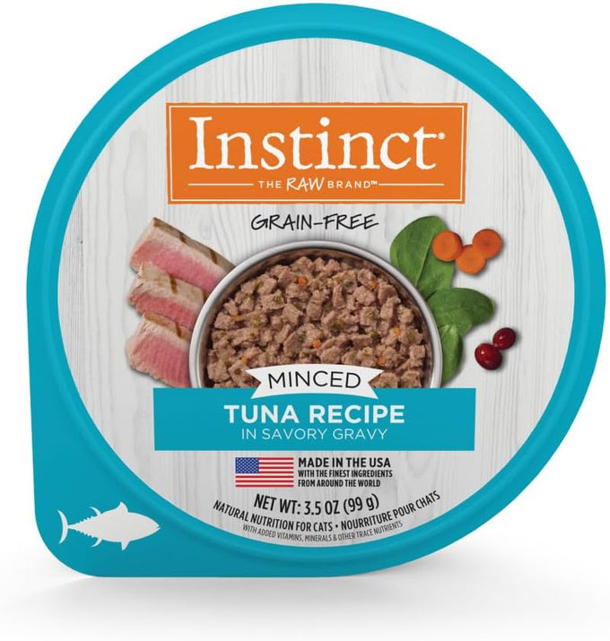 Instinct Original Minced Natural Wet Cat Food, Grain Free Rabbit, 3.5 oz Cups, Pack of 12, Made in USA