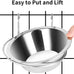 Fri4Free 2PCS stainless steel hanging kennel water bowls for small dog cage accessories