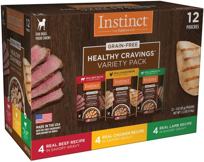 Instinct Healthy Cravings Grain-Free Wet Dog Food Topper, 12 Pouches