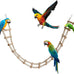 wooden bird hamster climbing swing toys cage accessories parrots hamsters parakeets cockatiels 20 steps