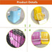 Rabbit and Small Pet Hay Feeder, Pink (Plastic), Adjustable, Removable Grass Rack, Stainless Steel Edge