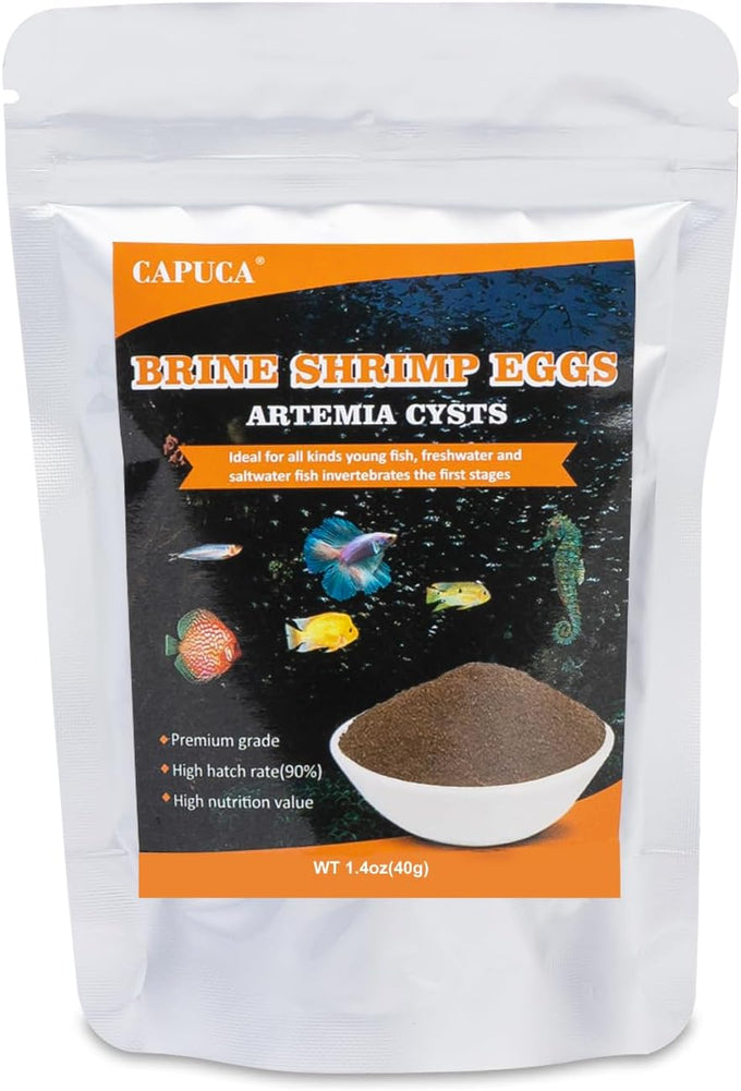 Brine Shrimp Eggs by Sea Monkey, 90% Hatch Rate, Aquatic Food for Freshwater & Saltwater Fish, Shrimp, Fry (0.7oz)