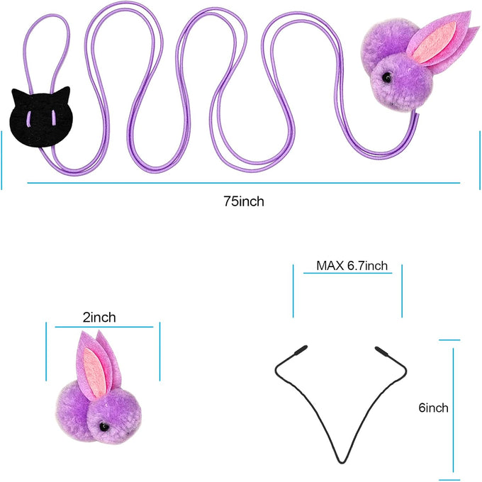 zph cat toys interactive indoor 2pcs retractable cat wand 9pcs teaser toys kitten toy