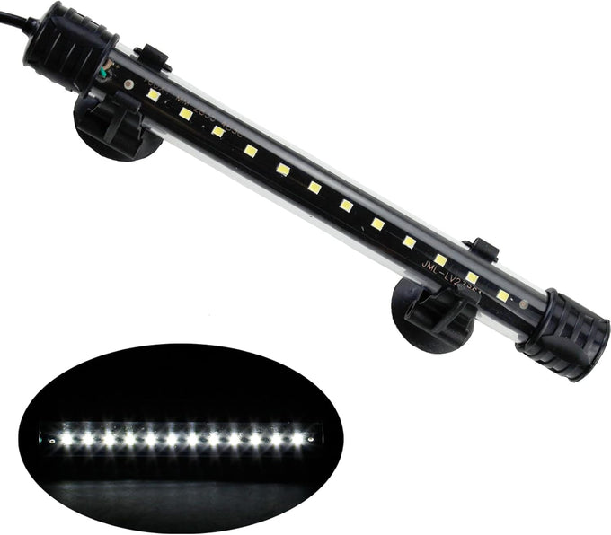 AQUANEAT 7.5 inch submersible aquarium underwater fish tank light for 8-12 inch tanks with 12 LEDs