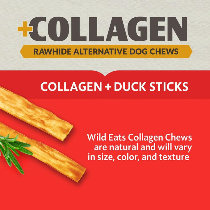 Wild Eats Collagen Real Salmon Bully Sticks for Dogs 25ct, Long Lasting Grain Free High Protein Dog Chews