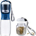 Cibaabo dog water bottle with food container, 10oz and 19oz capacity, leak proof lock and carbon filter, BPA free