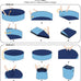 jasonwell 32 inch collapsible dog pet pool blue