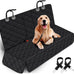 Yuntec black dog car seat cover for back seat protector fits most cars trucks SUVs with non-slip 600D oxford fabric