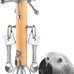 KATUMO 304 Stainless Steel and Natural Hardwood Large Bird Parrot Toy with Detachable Parts for Macaws, Cockatoos, African Greys