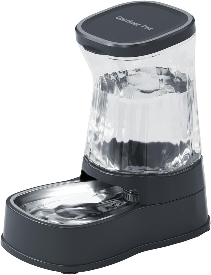 Gardner Pet automatic dog water dispenser with 1-gallon capacity stainless steel bowl, 100% BPA-free for medium to large-sized dogs and cats