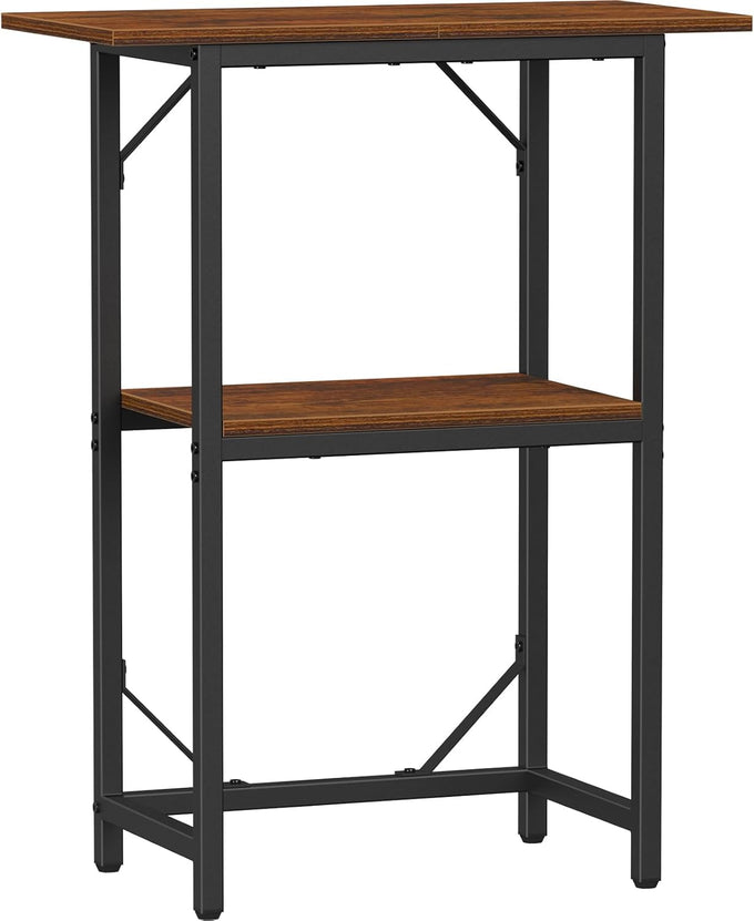 Snughome 2-tier rustic brown aquarium stand, heavy duty storage shelves for 20-gallon fish tank