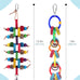 Bissap multicolored bagel parrot toy for conures, cockatiels, macaws, and similar sized pet birds
