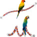 36-inch bird rope perch for parrots and large birds, multi-colored cotton rope, 1 pack