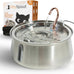 kittySpout stainless steel cat water fountain, 3.2L corded, automatic, quiet, dishwasher safe, 304 stainless steel, 1.5W pump, 20dB noise level